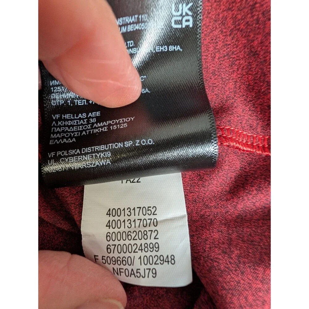 The North Face Men's Size L UPF40+ Big Pine Long Sleeve Crew Shirt Red Heather